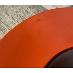 TAVOLINO SALOTTO DESIGN ANNI 70 PORTA OGGETTI PLASTICA ARANCIONE VINTAGE TABLE
