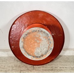 TAVOLINO SALOTTO DESIGN ANNI 70 PORTA OGGETTI PLASTICA ARANCIONE VINTAGE TABLE