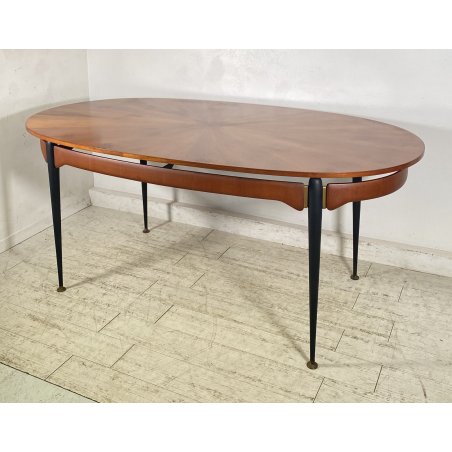 TAVOLO PRANZO DESIGN Silvio Cavatorta ANNI 60 LEGNO FRASSINO VINTAGE BAR