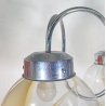 LAMPADARIO DESIGN ATTR. TONI ZUCCHERI VETRO METALLO LAMPADA SOFFITTO ANNI 70