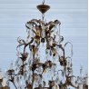 COPPIA LAMPADARIO STILE MARIA TERESA PRIMI 1900 FERRO VETRO HANGING LAMP VINTAGE