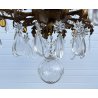 COPPIA LAMPADARIO STILE MARIA TERESA PRIMI 1900 FERRO VETRO HANGING LAMP VINTAGE