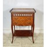 ANTICO COMODINO FRANCESE STILE LUIGI XVI LEGNO PRIMI 1900 2 CASSETTI PORCELLANA