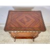 ANTICO COMODINO FRANCESE STILE LUIGI XVI LEGNO PRIMI 1900 2 CASSETTI PORCELLANA