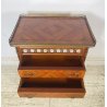 ANTICO COMODINO FRANCESE STILE LUIGI XVI LEGNO PRIMI 1900 2 CASSETTI PORCELLANA