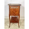 ANTICO COMODINO FRANCESE STILE LUIGI XVI LEGNO PRIMI 1900 2 CASSETTI PORCELLANA