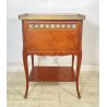 ANTICO COMODINO FRANCESE STILE LUIGI XVI LEGNO PRIMI 1900 2 CASSETTI PORCELLANA