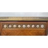 ANTICO COMODINO FRANCESE STILE LUIGI XVI LEGNO PRIMI 1900 2 CASSETTI PORCELLANA