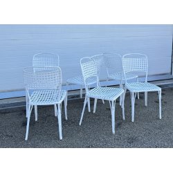 SET 6 SEDIE ESTERNO DA GIARDINO ANNI 70 F.A.I.M. Italia ALLUMINIO PRESSOFUSO