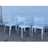 SET 6 SEDIE ESTERNO DA GIARDINO ANNI 70 F.A.I.M. Italia ALLUMINIO PRESSOFUSO