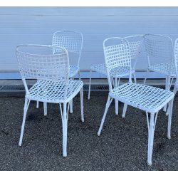 SET 6 SEDIE ESTERNO DA GIARDINO ANNI 70 F.A.I.M. Italia ALLUMINIO PRESSOFUSO