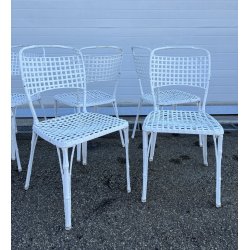 SET 6 SEDIE ESTERNO DA GIARDINO ANNI 70 F.A.I.M. Italia ALLUMINIO PRESSOFUSO