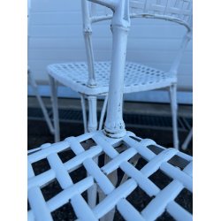 SET 6 SEDIE ESTERNO DA GIARDINO ANNI 70 F.A.I.M. Italia ALLUMINIO PRESSOFUSO