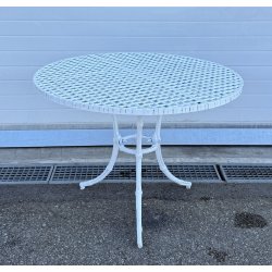 TAVOLO ROTONDO DA GIARDINO ANNI 70 F.A.I.M. Italia ALLUMINIO PRESSOFUSO ESTERNO