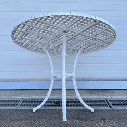 TAVOLO ROTONDO DA GIARDINO ANNI 70 F.A.I.M. Italia ALLUMINIO PRESSOFUSO ESTERNO