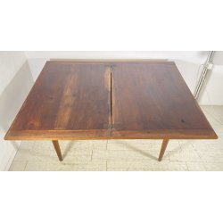 ANTICO TAVOLO ALLUNGABILE A LIBRO LEGNO NOCE tornito EPOCA 1800 NEOCLASSICO