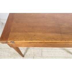 ANTICO TAVOLO ALLUNGABILE A LIBRO LEGNO NOCE tornito EPOCA 1800 NEOCLASSICO