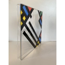 SCULTURA ASTRATTA PLEXIGLASS A. G. Bertolio OPERA N. 270 30x33X3 cm ANNO  '77