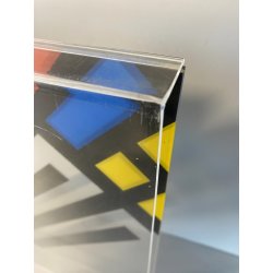 SCULTURA ASTRATTA PLEXIGLASS A. G. Bertolio OPERA N. 270 30x33X3 cm ANNO  '77
