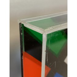 SCULTURA ASTRATTA PLEXIGLASS A. G. Bertolio OPERA N. 270 30x33X3 cm ANNO  '77
