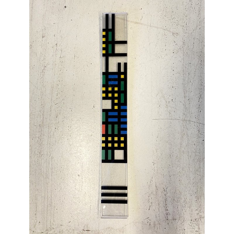 SCULTURA ASTRATTA PLEXIGLASS A. G. Bertolio OPERA N. 365 96x12X2,7cm ANNO '78
