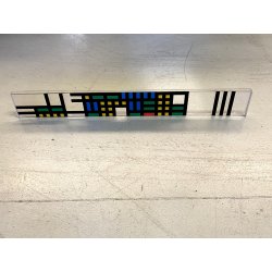SCULTURA ASTRATTA PLEXIGLASS A. G. Bertolio OPERA N. 365 96x12X2,7cm ANNO '78