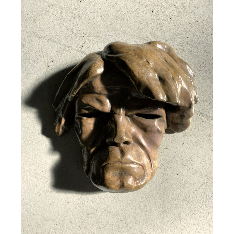 SCULTURA CERAMICA MAIOLICA Pietro Melandri BEETHOVEN MASCHERA Faenza ANNI '40