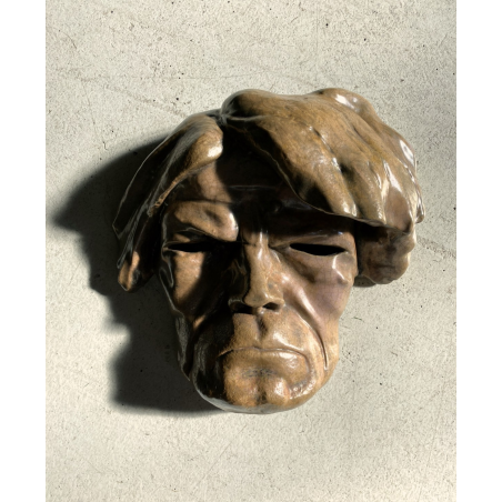 SCULTURA CERAMICA MAIOLICA Pietro Melandri BEETHOVEN MASCHERA Faenza ANNI '40