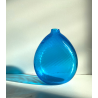 VASO VINTAGE VETRO SOFFIATO MURANO La MURRINA SPIRALE BLU AZZURRO FIRMATO '70/80