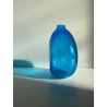VASO VINTAGE VETRO SOFFIATO MURANO La MURRINA SPIRALE BLU AZZURRO FIRMATO '70/80