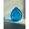 VASO VINTAGE VETRO SOFFIATO MURANO La MURRINA SPIRALE BLU AZZURRO FIRMATO '70/80