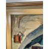 QUADRO DIPINTO Carlo Monti VEDUTA STUDIO PITTURA CAVALLETTO ANNI 50 OLIO TELA