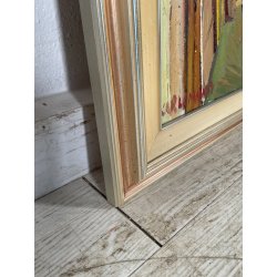 QUADRO DIPINTO Carlo Monti VEDUTA STUDIO PITTURA CAVALLETTO ANNI 50 OLIO TELA
