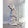SCULTURA VINTAGE PORCELLANA BIANCA ORSO POLARE 15 cm/h Lippelsdorf  WA 1877 DE
