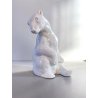 SCULTURA VINTAGE PORCELLANA BIANCA ORSO POLARE 15 cm/h Lippelsdorf  WA 1877 DE