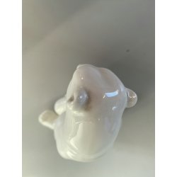 SCULTURA VINTAGE PORCELLANA BIANCA ORSO POLARE 15 cm/h Lippelsdorf  WA 1877 DE