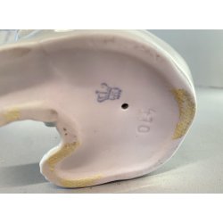 SCULTURA VINTAGE PORCELLANA BIANCA ORSO POLARE 15 cm/h Lippelsdorf  WA 1877 DE