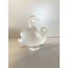 CIGNI CRISTALLO SATINATO FROSTED GLASS LALIQUE FRANCE AMORE LOVE Swans  10608