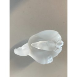 CIGNI CRISTALLO SATINATO FROSTED GLASS LALIQUE FRANCE AMORE LOVE Swans  10608