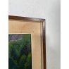 QUADRO DIPINTO Carlo Monti VEDUTA PAESAGGIO FABBRICA CASCINA ANNI 70 OLIO TELA