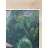 QUADRO DIPINTO Carlo Monti VEDUTA PAESAGGIO FABBRICA CASCINA ANNI 70 OLIO TELA