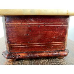 ANTICA BILANCIA BANCO SABAUDA ROBERVAL DUE PIATTI PORTATA 2 KG LEGNO MARMO '800