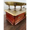 ANTICA BILANCIA BANCO SABAUDA ROBERVAL DUE PIATTI PORTATA 2 KG LEGNO MARMO '800