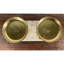 ANTICA BILANCIA BANCO SABAUDA ROBERVAL DUE PIATTI PORTATA 2 KG LEGNO MARMO '800
