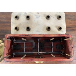 ANTICA BILANCIA BANCO SABAUDA ROBERVAL DUE PIATTI PORTATA 2 KG LEGNO MARMO '800