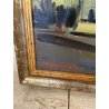 QUADRO DIPINTO Carlo Monti PIAZZA DEL POPOLO LUNGO LAGO ARONA 2000 OLIO TELA