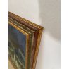 QUADRO DIPINTO Carlo Monti PIAZZA DEL POPOLO LUNGO LAGO ARONA 2000 OLIO TELA