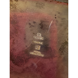 SALSIERA CON VASOIO INTEGRATO CHRISTOFLE GALLIA FRANCE PLACCATA ARGENTO '40