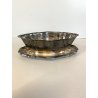 SALSIERA CON VASOIO INTEGRATO CHRISTOFLE GALLIA FRANCE PLACCATA ARGENTO '40