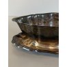 SALSIERA CON VASOIO INTEGRATO CHRISTOFLE GALLIA FRANCE PLACCATA ARGENTO '40